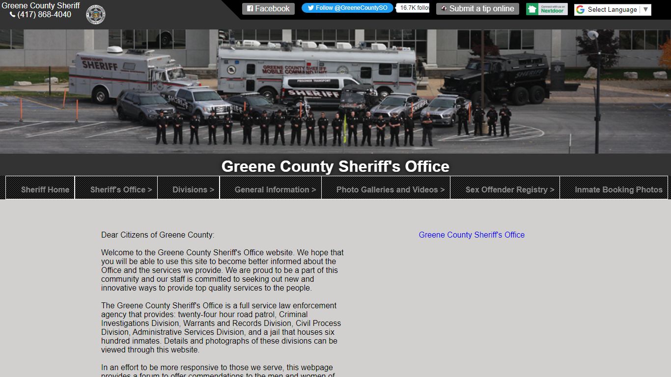 Sheriff - Main Greene County